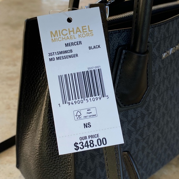 Michael Kors Mercer Medium signature satchel black - Picture 11 of 11